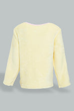 تنزيل الصورة على معرض الصور، Redtag-Yellow-Heart-Artwork-Fleece-Pyjama-Set-Pyjama-Sets-Infant-Girls-3 to 24 Months