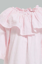 Load image into Gallery viewer, Redtag-Pink-Strappy-Shoulder-3/4-Sleeves-Top-Blouses-Infant-Girls-3 to 24 Months