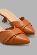 تنزيل الصورة على معرض الصور، Redtag-Tan-Pleat-Closed-Toe-Mule-Court-Shoes-Women's-