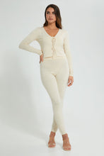 تنزيل الصورة على معرض الصور، كارديجان بربطة أمامية بلون بيج