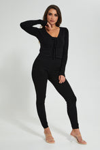 تنزيل الصورة على معرض الصور، Redtag-Black-V-Neck-Front-Tie-Cardigan-Colour:Black,-Filter:Women's-Clothing,-Limited-Edition-Tops,-New-In,-New-In-Women,-Non-Sale,-S22B,-Section:Women-Women's-