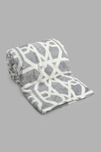 Load image into Gallery viewer, Redtag-Grey-Geometric-Print-Ultra-Soft-Blanket-
(Double-Size)-Blankets-Home-Bedroom-