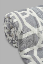 Load image into Gallery viewer, Redtag-Grey-Geometric-Print-Ultra-Soft-Blanket-
(Double-Size)-Blankets-Home-Bedroom-
