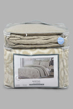 Load image into Gallery viewer, Redtag-Grey-Damask-Print-6-Piece-Comforter-Set-(Double-Size)-Comforters-Home-Bedroom-
