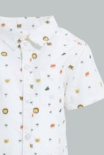تنزيل الصورة على معرض الصور، Redtag-White-Tiger-Printed-Short-Sleeve-Shirt-Colour:White,-Filter:Infant-Boys-(3-to-24-Mths),-Infant-Boys-Shirts,-New-In,-New-In-INB,-Non-Sale,-S22B,-Section:Kidswear,-TBL-Infant-Boys-3 to 24 Months