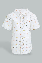 تنزيل الصورة على معرض الصور، Redtag-White-Tiger-Printed-Short-Sleeve-Shirt-Colour:White,-Filter:Infant-Boys-(3-to-24-Mths),-Infant-Boys-Shirts,-New-In,-New-In-INB,-Non-Sale,-S22B,-Section:Kidswear,-TBL-Infant-Boys-3 to 24 Months