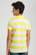 تنزيل الصورة على معرض الصور، Redtag-Yellow-Stripe-Polo-Polo-Shirts-Senior-Boys-9 to 14 Years