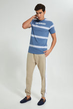 Load image into Gallery viewer, Redtag-Blue-Striper-T-Shirt-Striped-Men's-
