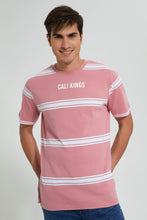 Load image into Gallery viewer, Redtag-Pink-Striper-T-Shirt-Striped-Men's-
