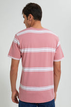 Load image into Gallery viewer, Redtag-Pink-Striper-T-Shirt-Striped-Men's-