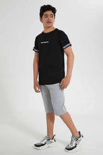 تنزيل الصورة على معرض الصور، Redtag-Grey-Pique-Active-Short-Active-Shorts-Senior-Boys-9 to 14 Years