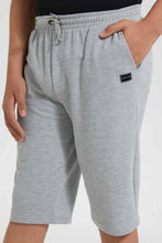 تنزيل الصورة على معرض الصور، Redtag-Grey-Pique-Active-Short-Active-Shorts-Senior-Boys-9 to 14 Years