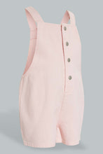 Load image into Gallery viewer, Redtag-Pink-Denim-Coloured-Dungree-Jumpsuits-Infant-Girls-3 to 24 Months