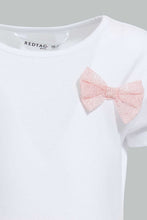 تنزيل الصورة على معرض الصور، Redtag-White--Printed-Mesh-Dress-Dresses-Infant-Girls-3 to 24 Months