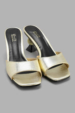 تنزيل الصورة على معرض الصور، Redtag-Gold-Mule-With-Special-Heel-Mules-Women's-