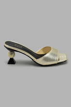 تنزيل الصورة على معرض الصور، Redtag-Gold-Mule-With-Special-Heel-Mules-Women's-