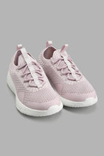 Load image into Gallery viewer, Redtag-Lilac-Fly-Knit-Lace-Up-Slip-Ons-Women's-