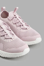 Load image into Gallery viewer, Redtag-Lilac-Fly-Knit-Lace-Up-Slip-Ons-Women's-