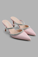 Load image into Gallery viewer, Redtag-Pink-Mule-With-Diamante-Court-Shoes-Women's-