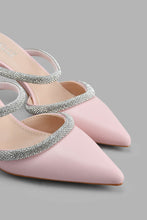 Load image into Gallery viewer, Redtag-Pink-Mule-With-Diamante-Court-Shoes-Women's-