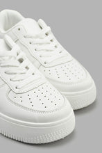 Load image into Gallery viewer, Redtag-White-Trainer-With-Heart-Print-Chunky-Women's-