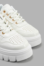 Load image into Gallery viewer, Redtag-White-Chain-Trim-Sneaker-Chunky-Women's-