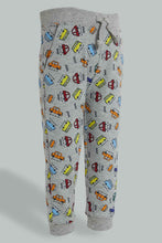 تنزيل الصورة على معرض الصور، Redtag-Red-And-Grey-Printed-Active-Pant-(2-Pack)-Joggers-Infant-Boys-3 to 24 Months