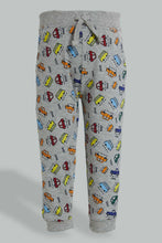 تنزيل الصورة على معرض الصور، Redtag-Red-And-Grey-Printed-Active-Pant-(2-Pack)-Joggers-Infant-Boys-3 to 24 Months