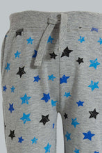 تنزيل الصورة على معرض الصور، Redtag-Black-And-Grey-Printed-Active-Pants-(2-Pack)-Joggers-Infant-Boys-3 to 24 Months
