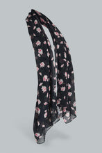 Load image into Gallery viewer, Redtag-Black-Grilled-Printed-Scarf-Fashion-Scarves-Women-