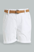 تنزيل الصورة على معرض الصور، Redtag-White-Convass-Belt-Chino-Short-Character,-Colour:White,-Filter:Infant-Boys-(3-to-24-Mths),-Infant-Boys-Shorts,-New-In,-New-In-INB,-Non-Sale,-S22B,-Section:Kidswear,-TBL-Infant-Boys-3 to 24 Months