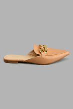 Load image into Gallery viewer, Redtag-Camel-Closed-Toe-With-Chain-Trim-Colour:Tan,-Filter:Women's-Footwear,-New-In,-New-In-Women-FOO,-Non-Sale,-S22B,-Section:Women,-Women-Casual-Shoes-Women's-
