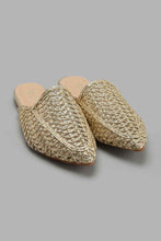 Load image into Gallery viewer, Redtag-Gold-Strappy-Mule-Mules-Women's-