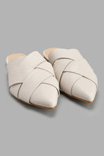 Load image into Gallery viewer, Redtag-Ivory-Strappy-Closed-Toe-Mule-Mules-Women's-