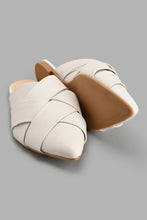Load image into Gallery viewer, Redtag-Ivory-Strappy-Closed-Toe-Mule-Mules-Women's-