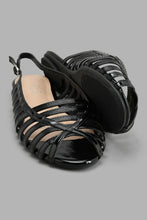 Load image into Gallery viewer, Redtag-Black-Patent-Strappy-Slingback-Slingbacks-Women's-