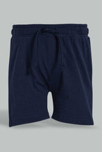Load image into Gallery viewer, Redtag-Navy-Slub-Jersey-Active-Short-Active-Shorts-Infant-Boys-3 to 24 Months