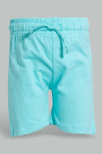 Load image into Gallery viewer, Redtag-Blue-Slub-Jersey-Active-Short-Active-Shorts-Infant-Boys-3 to 24 Months