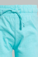 Load image into Gallery viewer, Redtag-Blue-Slub-Jersey-Active-Short-Active-Shorts-Infant-Boys-3 to 24 Months