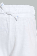 Load image into Gallery viewer, Redtag-White-Slub-Jersey-Active-Short-Active-Shorts-Infant-Boys-3 to 24 Months