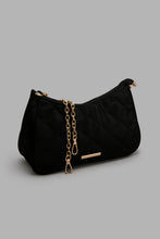 Load image into Gallery viewer, Redtag-Black-Quilted-Cross-Body-Bag-Colour:Black,-Filter:Women's-Accessories,-New-In,-New-In-Women-ACC,-Non-Sale,-W21B,-Women-Handbags-Women-