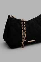 Load image into Gallery viewer, Redtag-Black-Quilted-Cross-Body-Bag-Colour:Black,-Filter:Women's-Accessories,-New-In,-New-In-Women-ACC,-Non-Sale,-W21B,-Women-Handbags-Women-