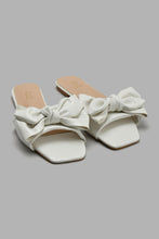 تنزيل الصورة على معرض الصور، Redtag-Ivory-Bow-Trim-Mule-Mules-Women's-