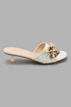Load image into Gallery viewer, Redtag-White-Chain-Trim-Mule-Mules-Women's-