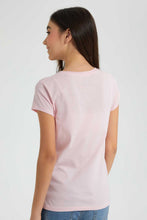 Load image into Gallery viewer, Redtag-Pink-Graphic-T-Shirt-Cropped-Tops-Senior-Girls-9 to 14 Years