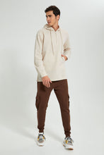 Load image into Gallery viewer, Redtag-Beige-Hoodie-Shirt-Casual-Shirts-Men's-