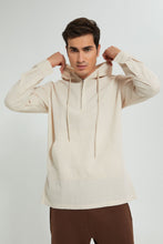 Load image into Gallery viewer, Redtag-Beige-Hoodie-Shirt-Casual-Shirts-Men's-