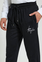 تنزيل الصورة على معرض الصور، Redtag-Black-Signature-Jog-Pant-Joggers-Men's-