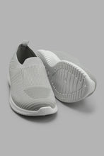 Load image into Gallery viewer, Redtag-Grey-Knit-Slip-On-Slip-Ons-Senior-Boys-5 to 14 Years