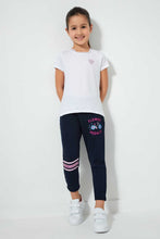 Load image into Gallery viewer, Redtag-White-Lace-Neck-Plain-T-Shirt-Plain-Girls-2 to 8 Years